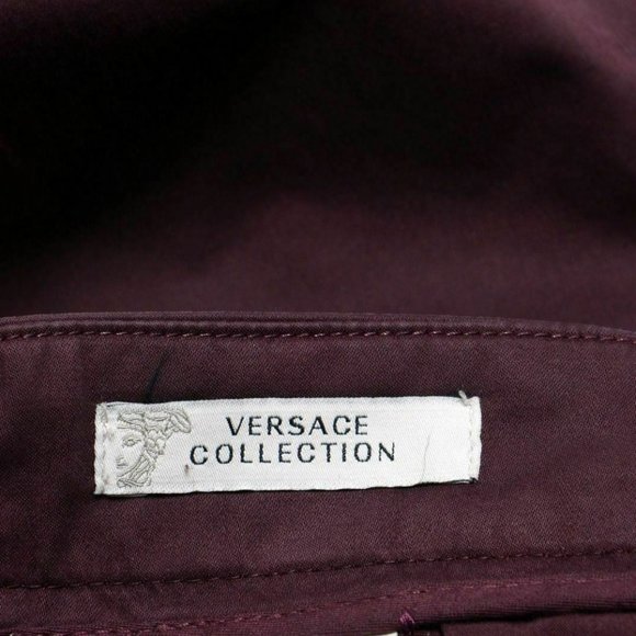 Versace Collection Men's Burgundy Casual Pants